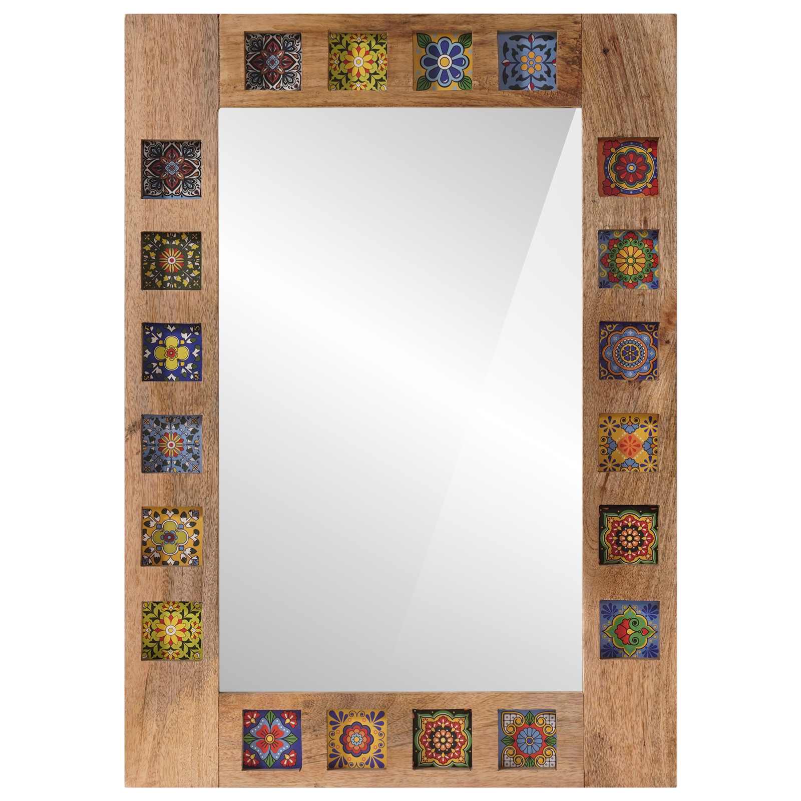 Specchio da bagno con archiviazione Naturale 50 x 70 x 3 cm | homemem39