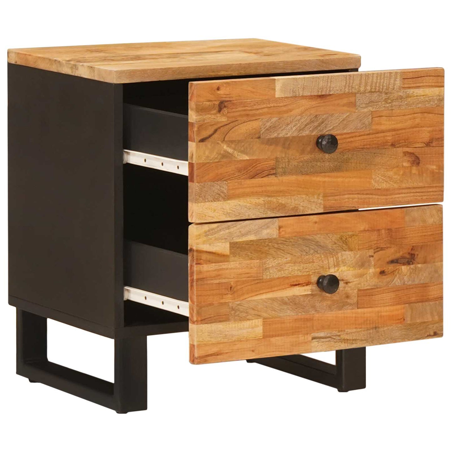 Armadio da Notte con cassetto 2 pcs Marrone 40 x 33 x 46 cm | homemem39