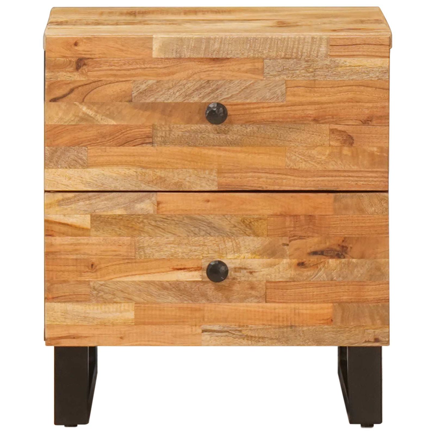 Armadio da Notte con cassetto 2 pcs Marrone 40 x 33 x 46 cm | homemem39