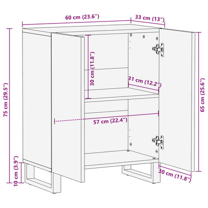 Credenza con Ripostiglio Marrone 60 x 33 x 75 cm | homemem39
