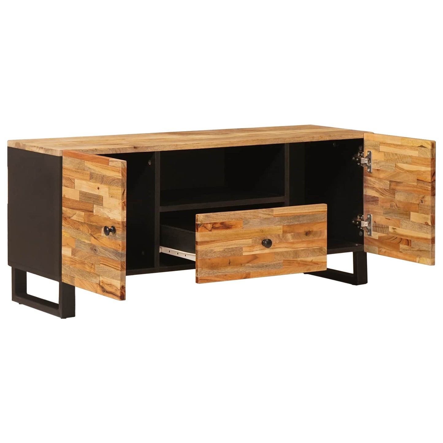 Mobile TV Marrone 105 x 33 x 46 cm Legno di mango massello