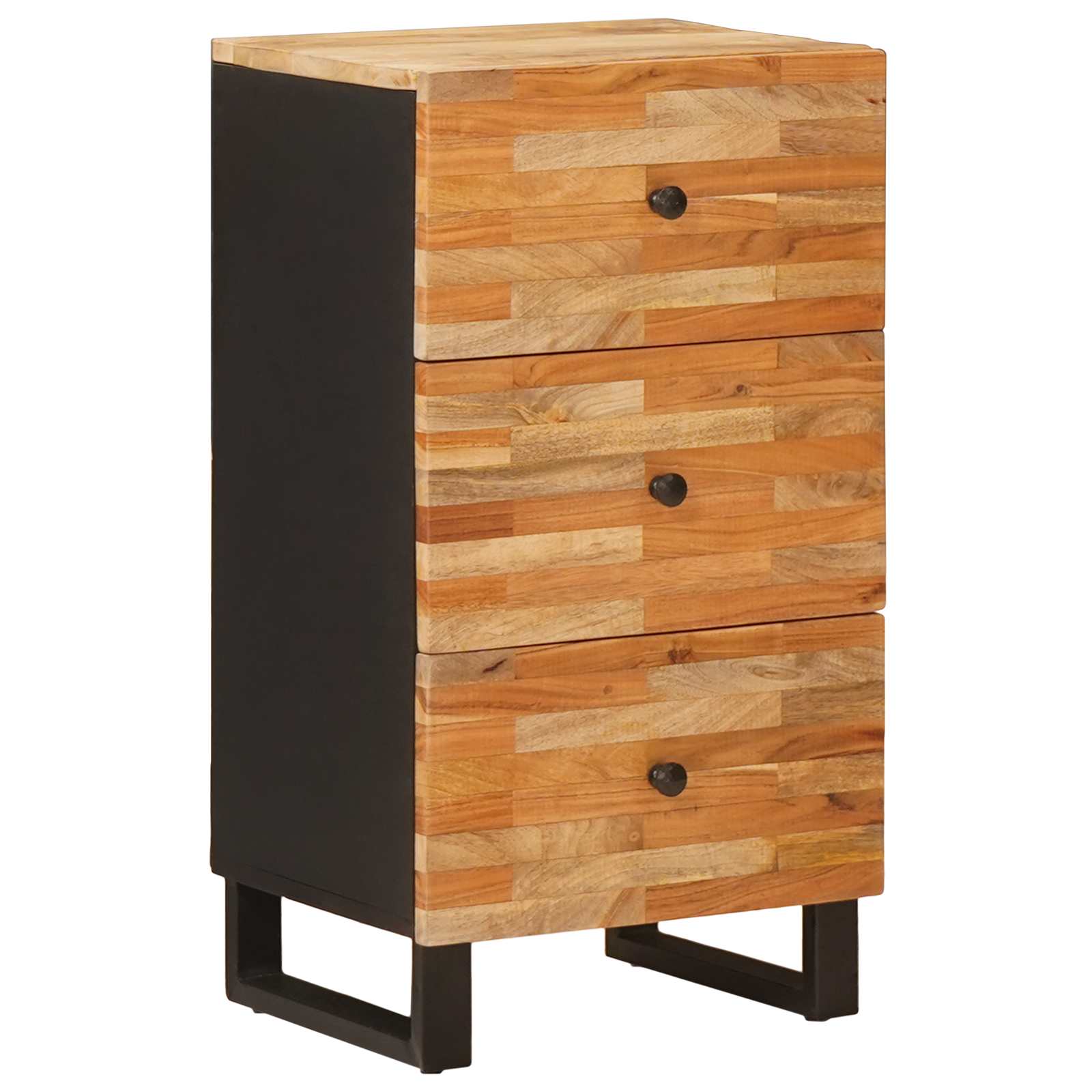 Mobile laterale Marrone 40 x 33 x 75 cm Legno di mango massello | homemem39