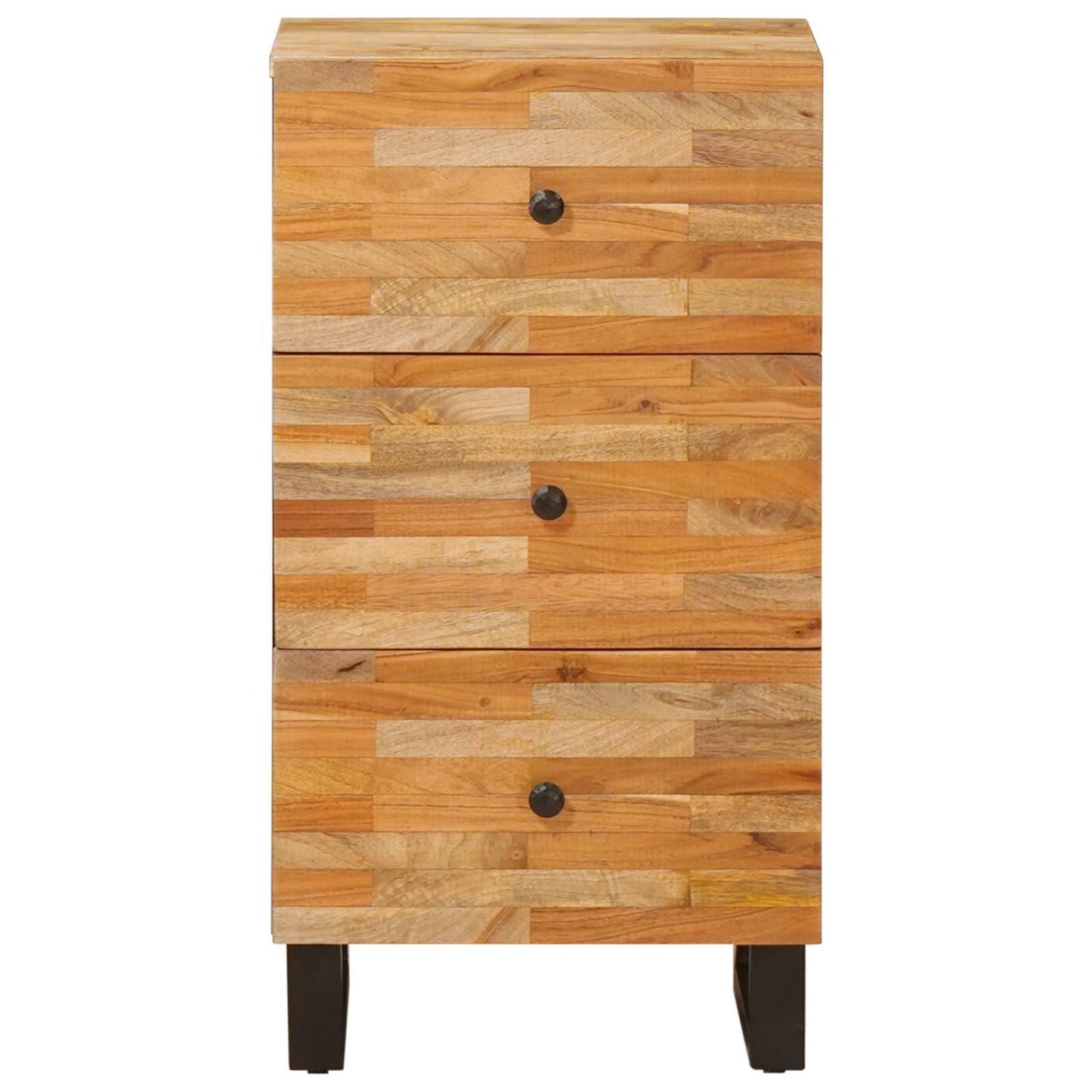 Mobile laterale Marrone 40 x 33 x 75 cm Legno di mango massello | homemem39