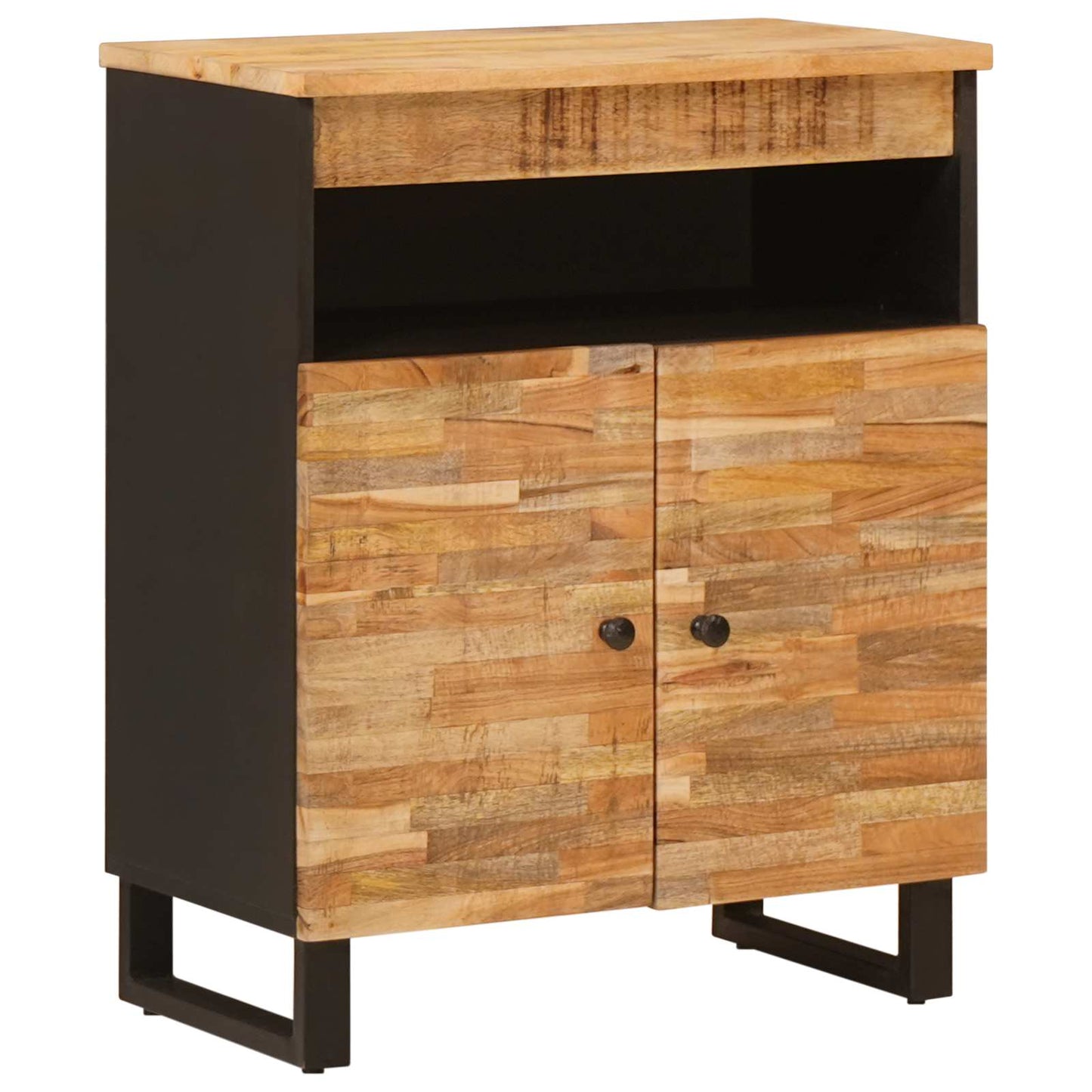 Mobile laterale Marrone 60 x 33 x 75 cm Legno di mango massello | homemem39