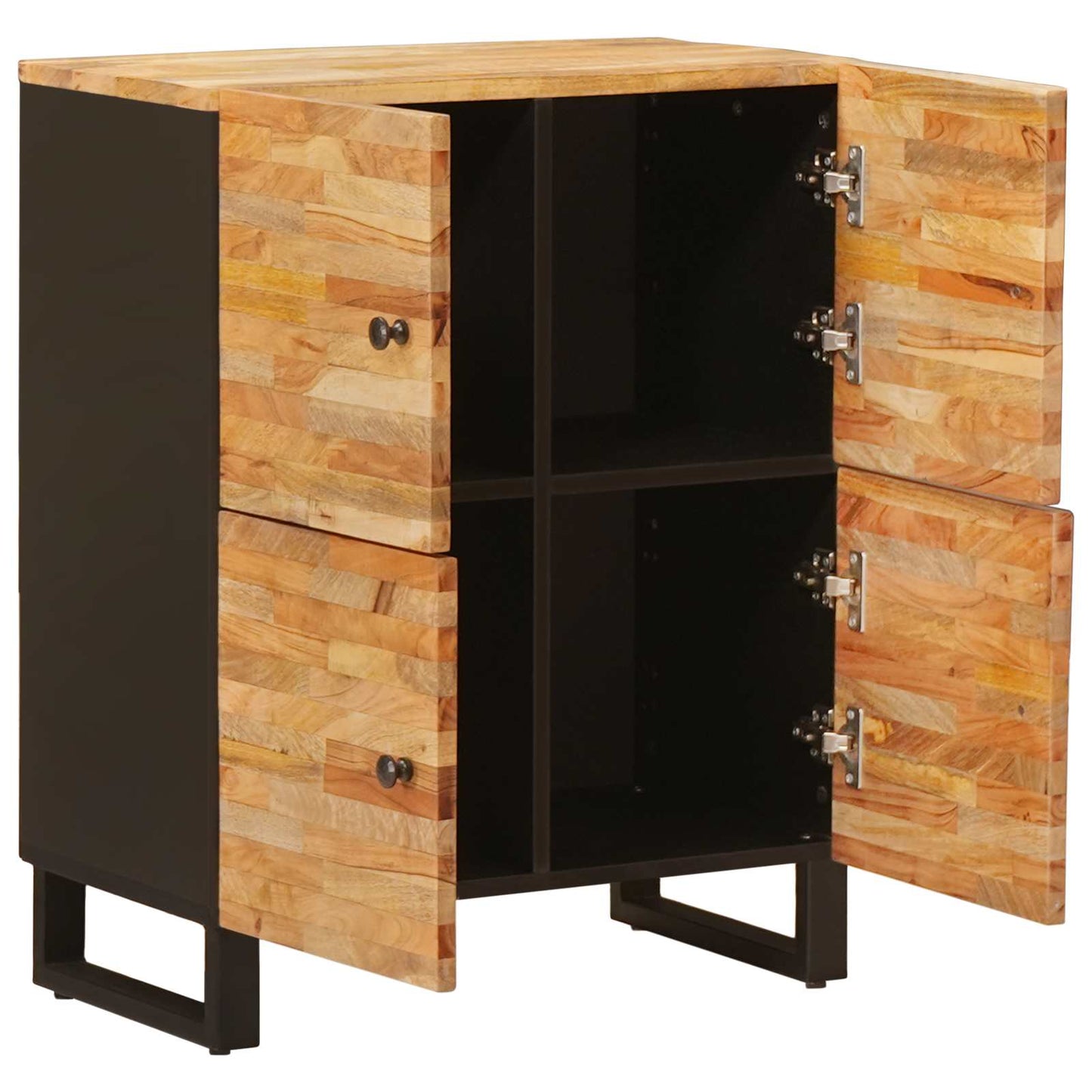 Mobile laterale Marrone 60 x 33 x 75 cm Legno di mango massello