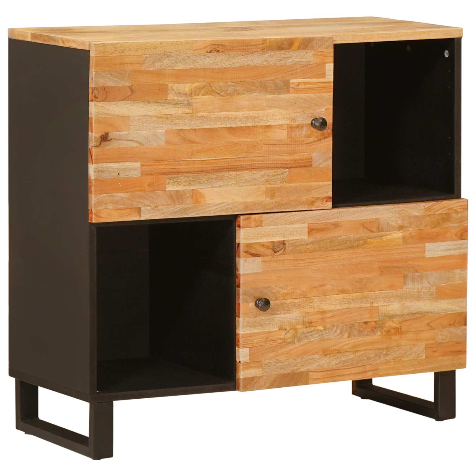 Mobile laterale Marrone 80 x 33 x 75 cm Legno di mango massello | homemem39