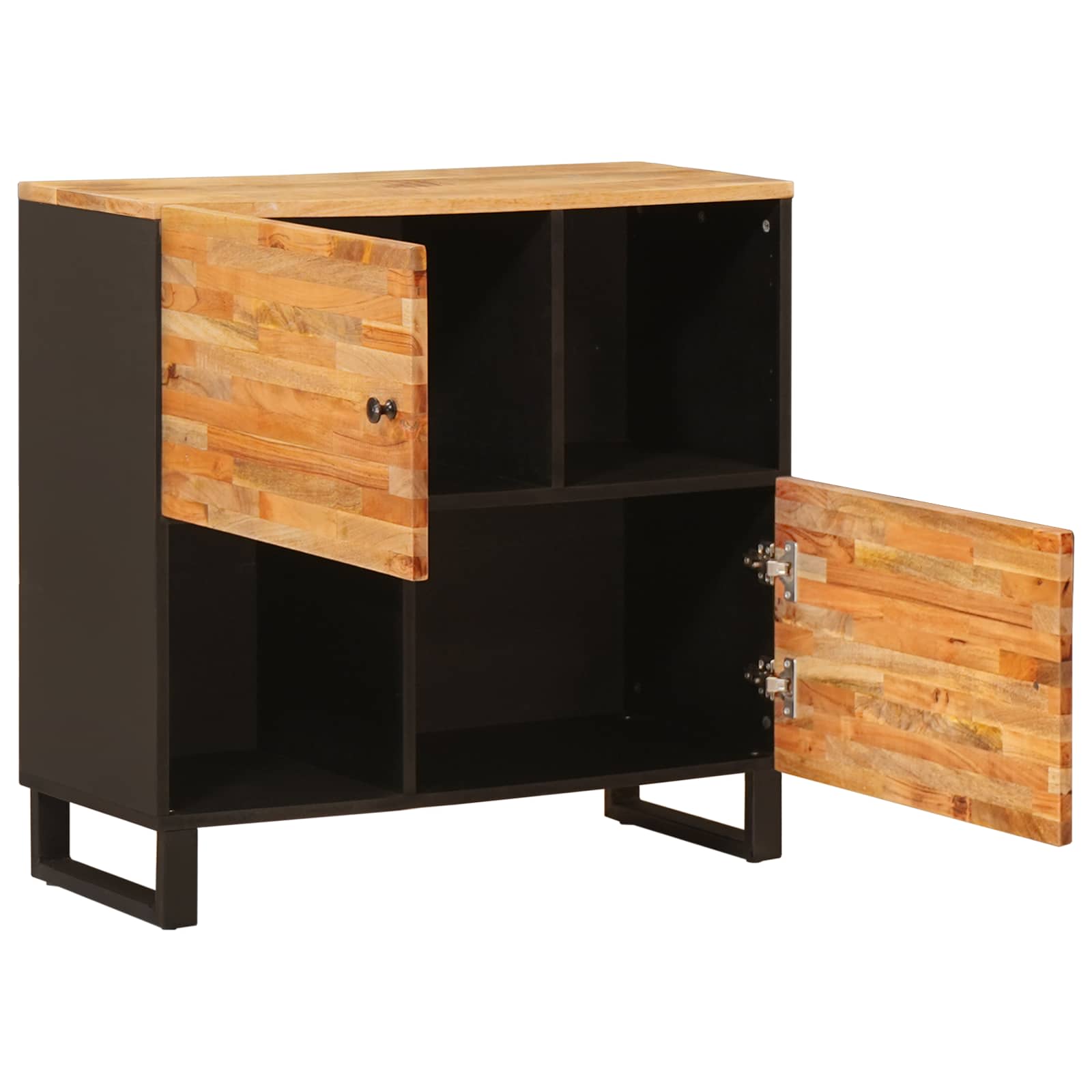 Mobile laterale Marrone 80 x 33 x 75 cm Legno di mango massello | homemem39