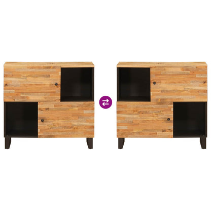 Mobile laterale Marrone 80 x 33 x 75 cm Legno di mango massello | homemem39
