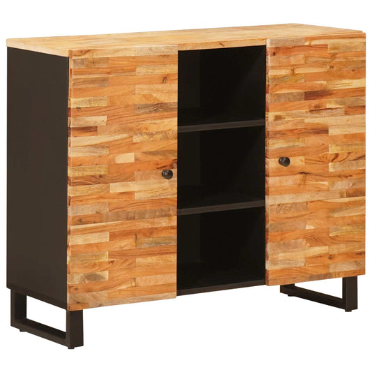 Mobile laterale Marrone 90 x 33 x 75 cm Legno di mango massello | homemem39