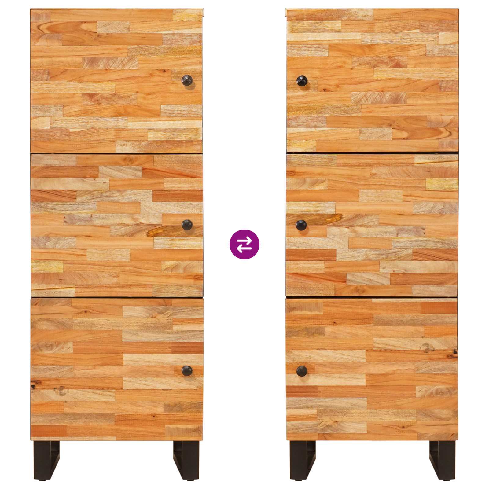 Alto Mobile da Stoccaggio con porta Marrone 40 x 33 x 110 cm | homemem39