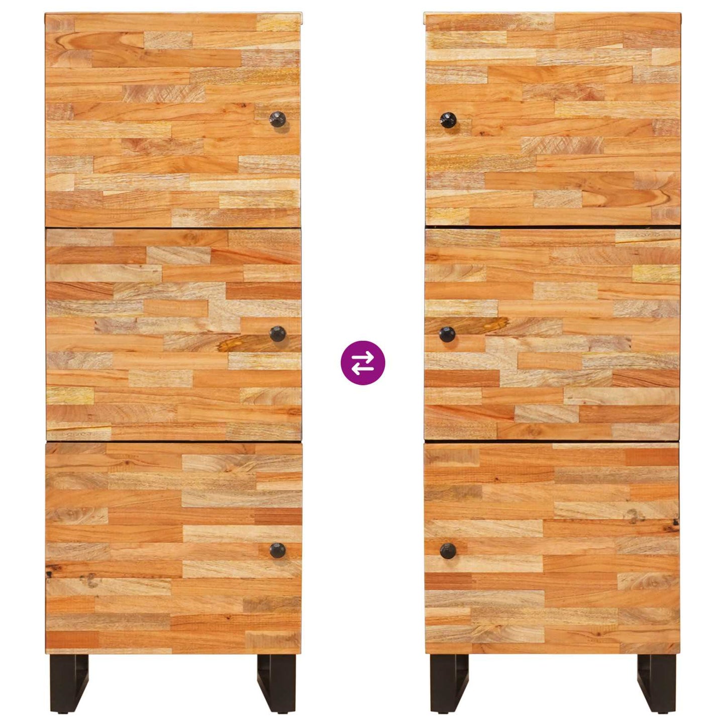 Alto Mobile da Stoccaggio con porta Marrone 40 x 33 x 110 cm