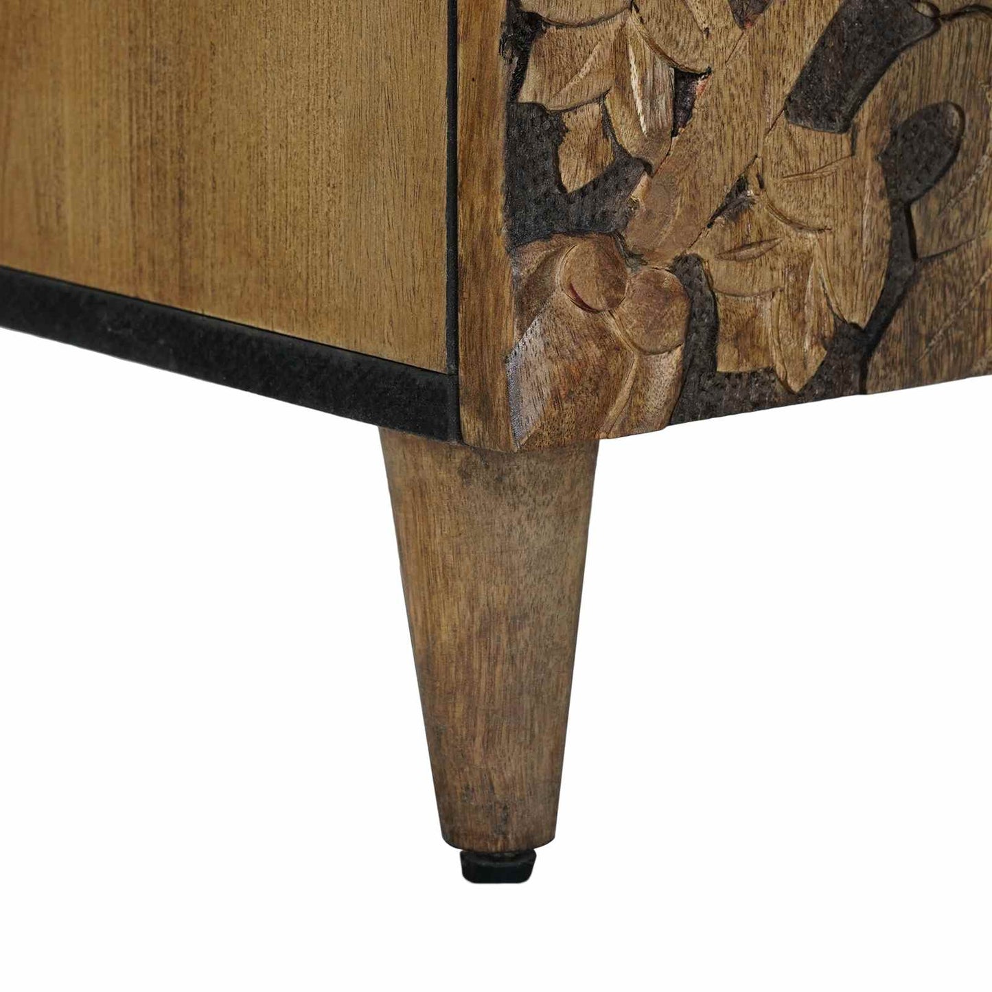 Mobile TV Marrone 105 x 33,5 x 46 cm Legno di mango massello