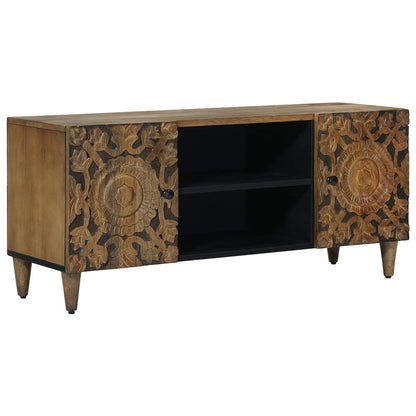 Mobile TV Marrone 105 x 33,5 x 46 cm Legno di mango massello | homemem39