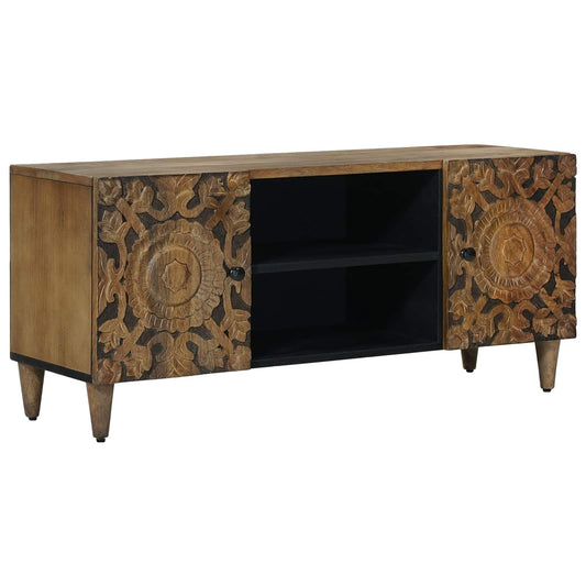 Mobile TV Marrone 105 x 33,5 x 46 cm Legno di mango massello | homemem39