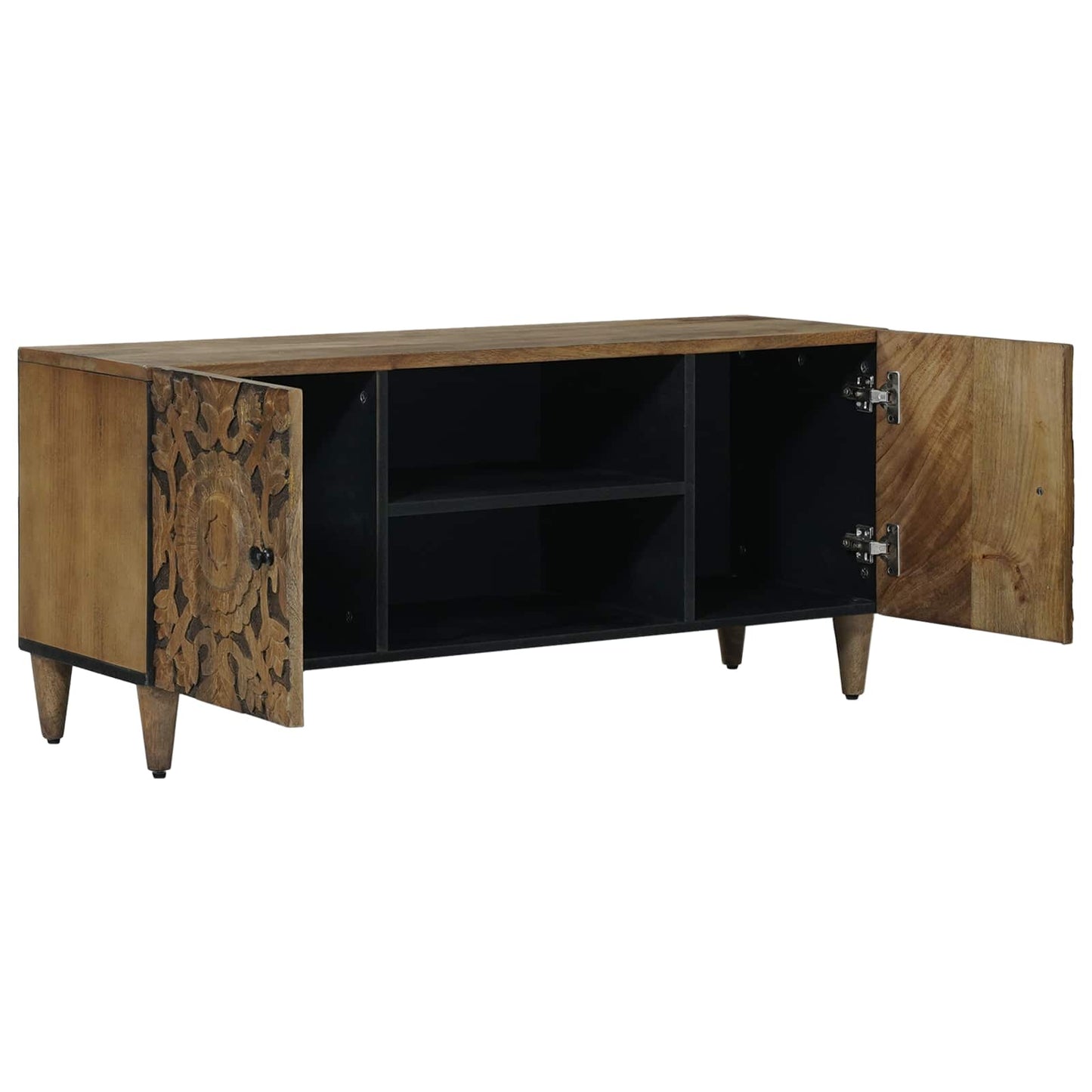 Mobile TV Marrone 105 x 33,5 x 46 cm Legno di mango massello | homemem39