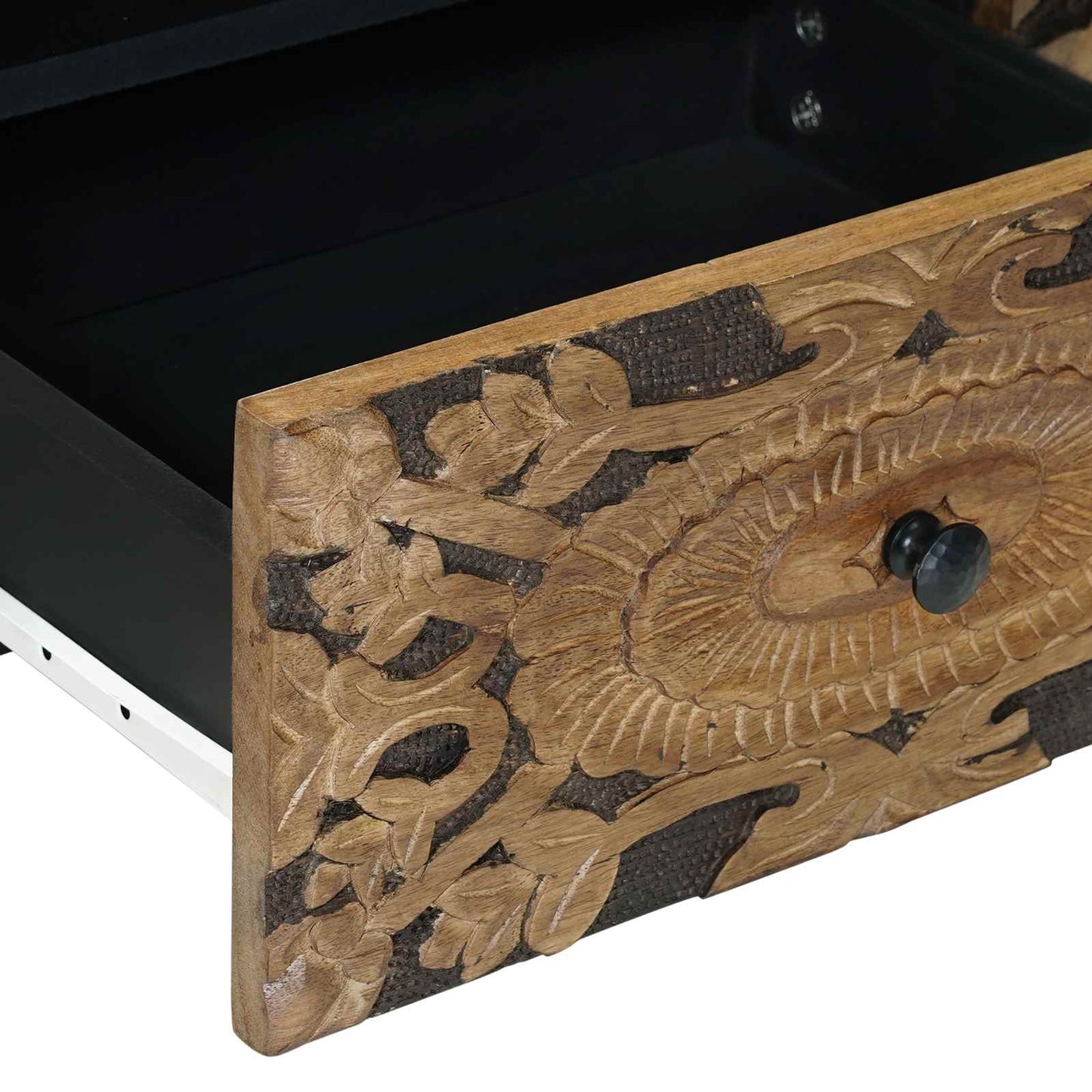 Mobile TV Marrone 105 x 33,5 x 46 cm Legno di mango massello