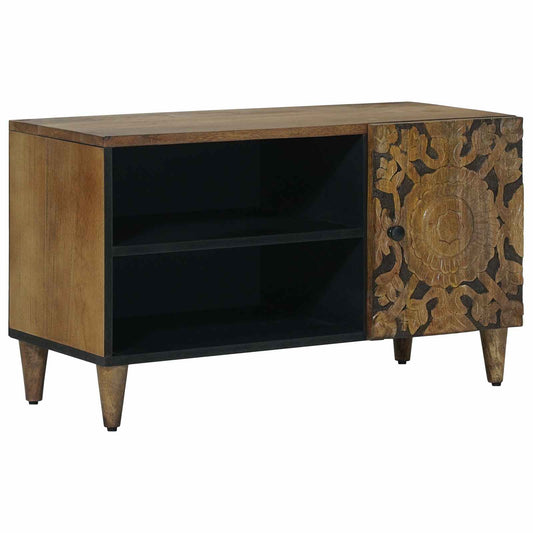 Mobile TV Marrone 80 x 31,5 x 46 cm Legno di mango massello