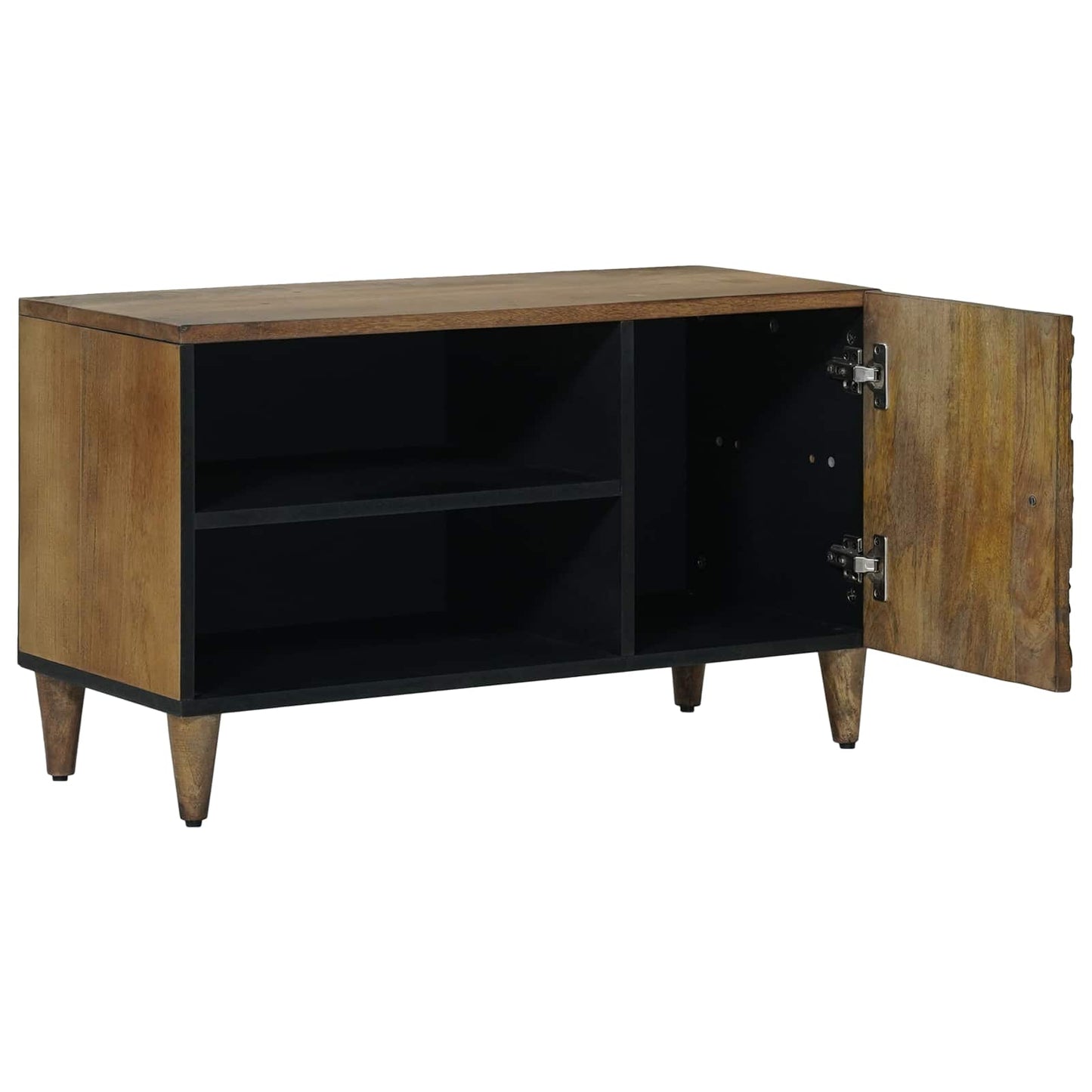 Mobile TV Marrone 80 x 31,5 x 46 cm Legno di mango massello | homemem39