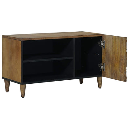 Mobile TV Marrone 80 x 31,5 x 46 cm Legno di mango massello