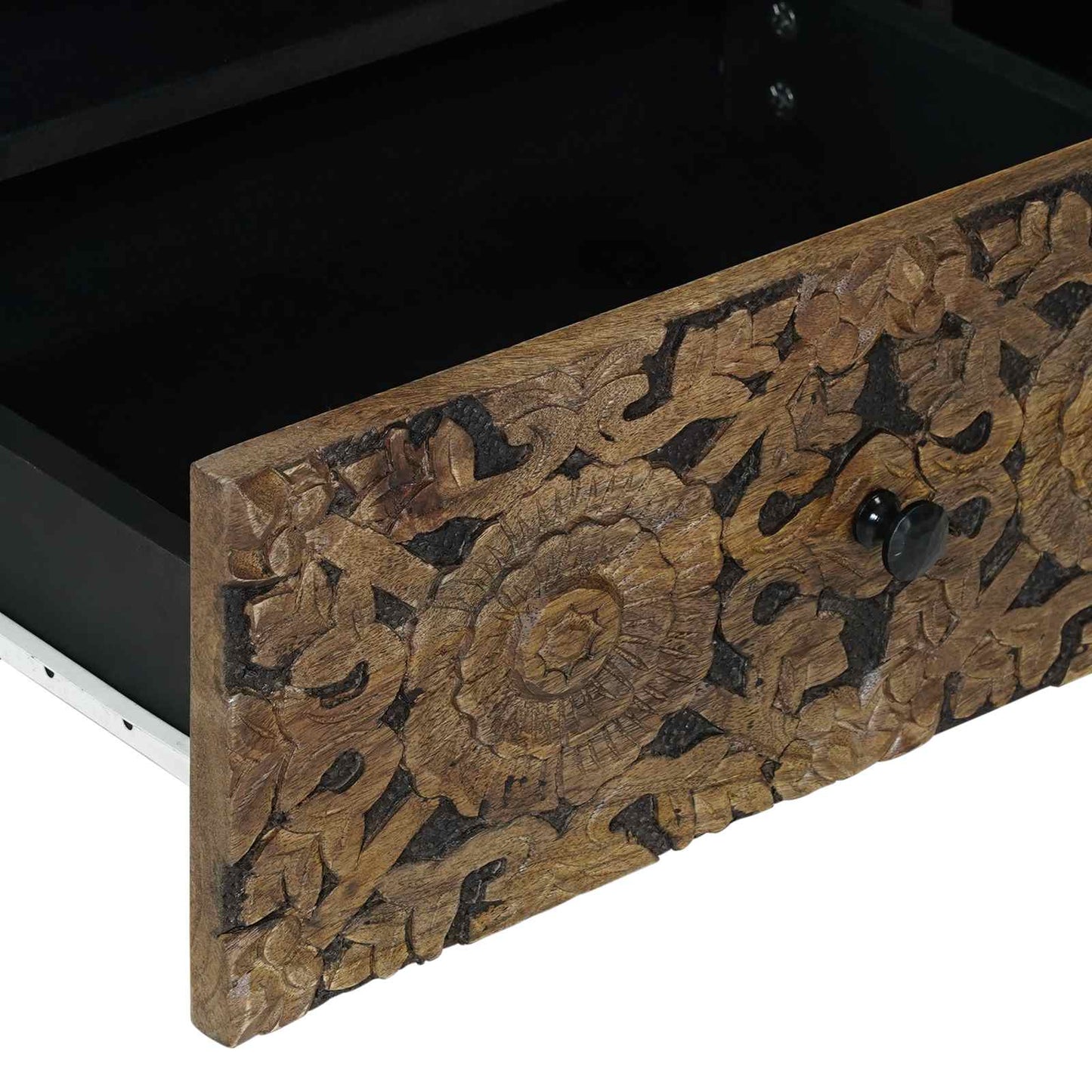 Mobile TV Marrone 80 x 33,5 x 46 cm Legno di mango massello | homemem39