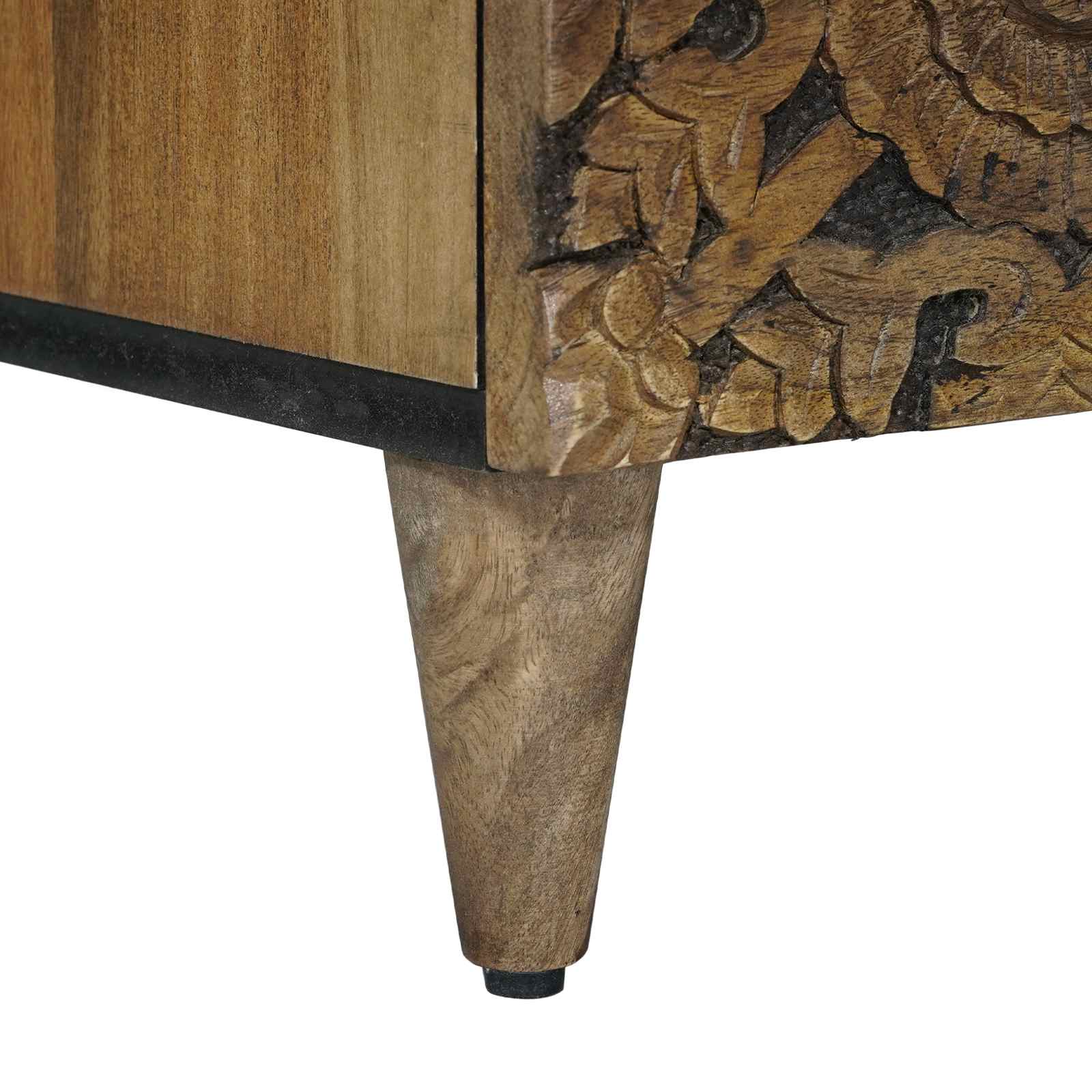 Mobile TV Marrone 80 x 33,5 x 46 cm Legno di mango massello | homemem39