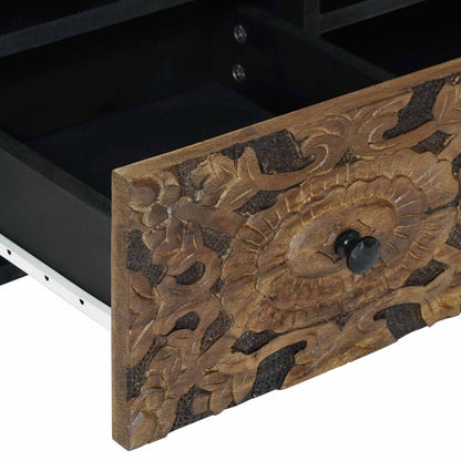 Mobile TV Marrone 100 x 33,5 x 46 cm Legno di mango massello | homemem39