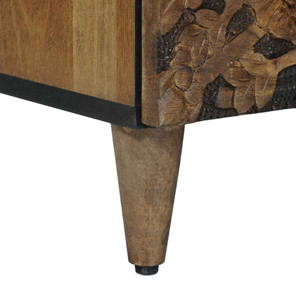 Mobile TV Marrone 100 x 33,5 x 46 cm Legno di mango massello | homemem39