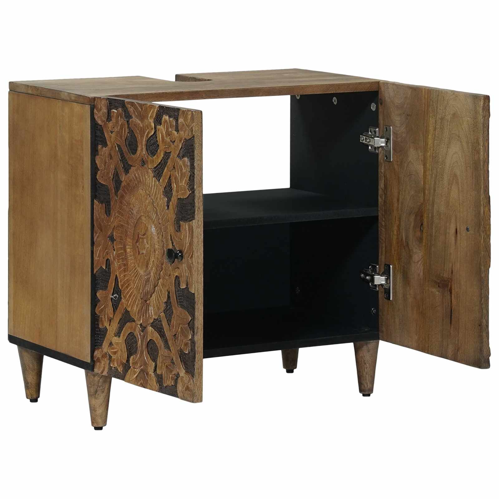 Armadio per Lavabo da Bagno con porta Marrone 62 x 33 x 58 cm | homemem39