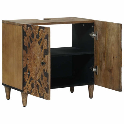 Armadio per Lavabo da Bagno con porta Marrone 62 x 33 x 58 cm | homemem39