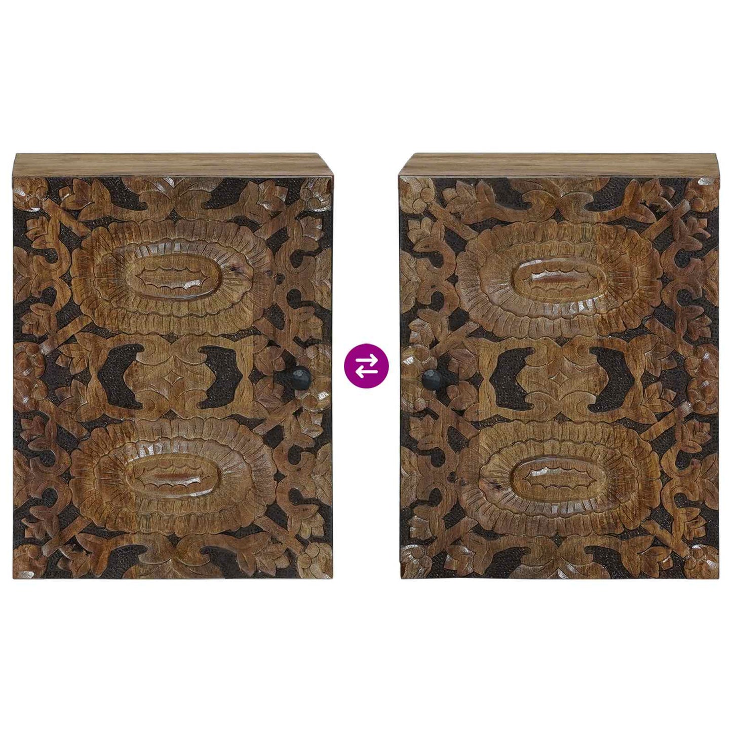 Mobile Appeso da Bagno con porta Marrone 38 x 33,5 x 48 cm | homemem39