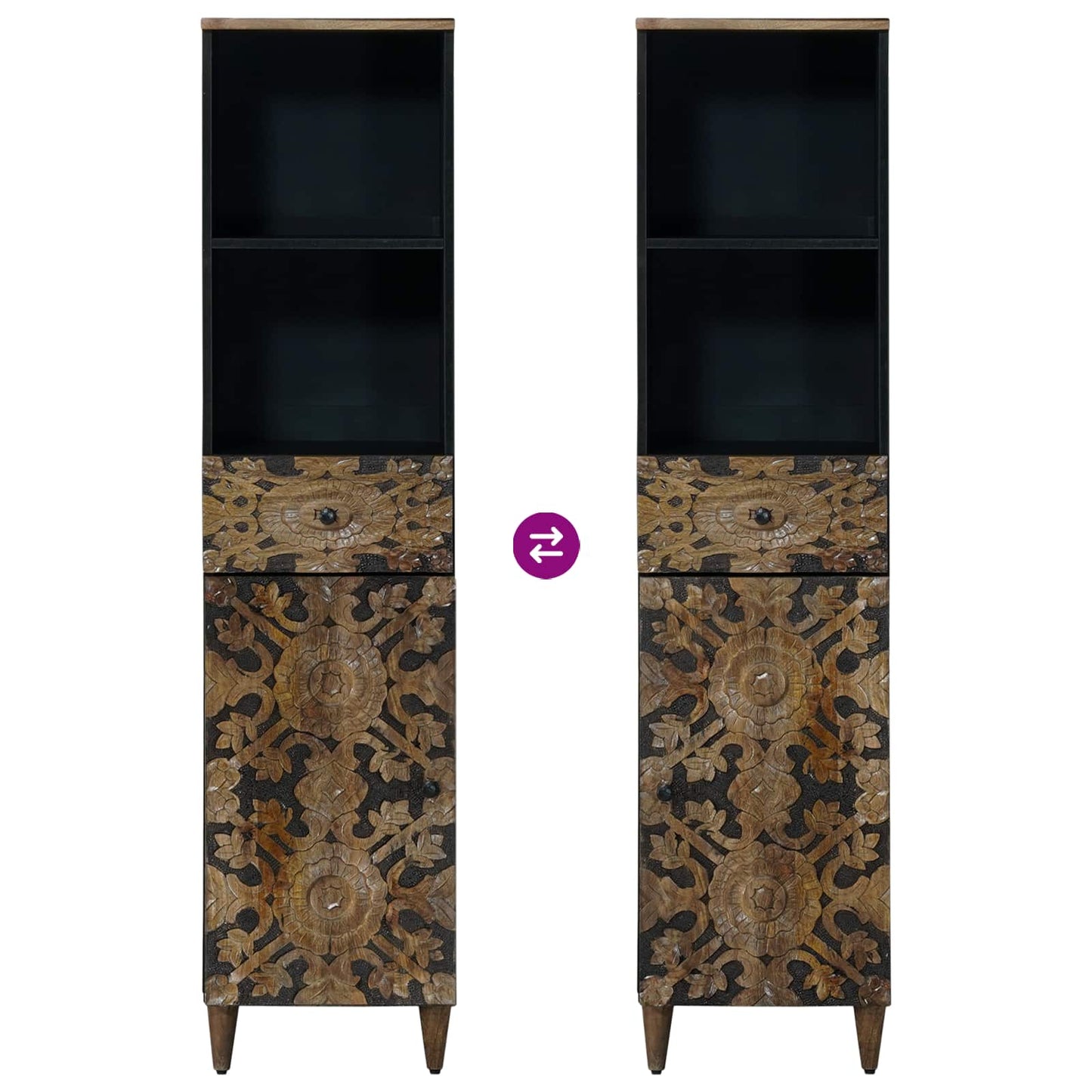 Mobile da Bagno con cassetto Marrone 38 x 33,5 x 160 cm | homemem39