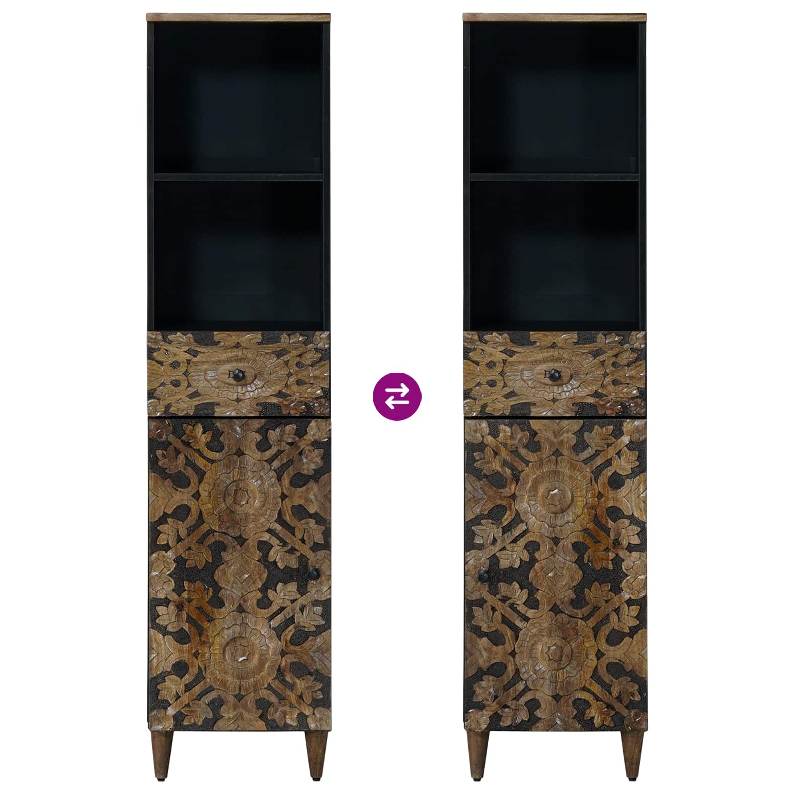 Mobile da Bagno con cassetto Marrone 38 x 33,5 x 160 cm | homemem39