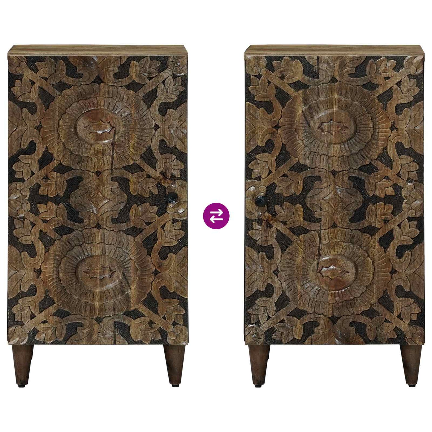 Credenza Marrone 40 x 33,5 x 75 cm Legno di mango massello