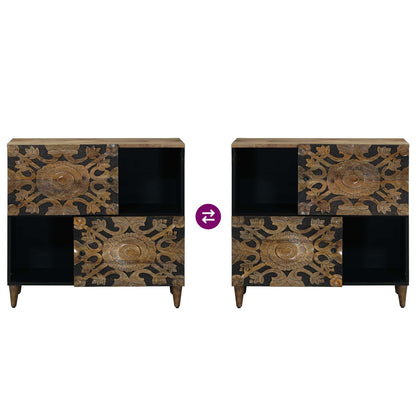Credenza Marrone 80 x 33,5 x 75 cm Legno di mango massello | homemem39