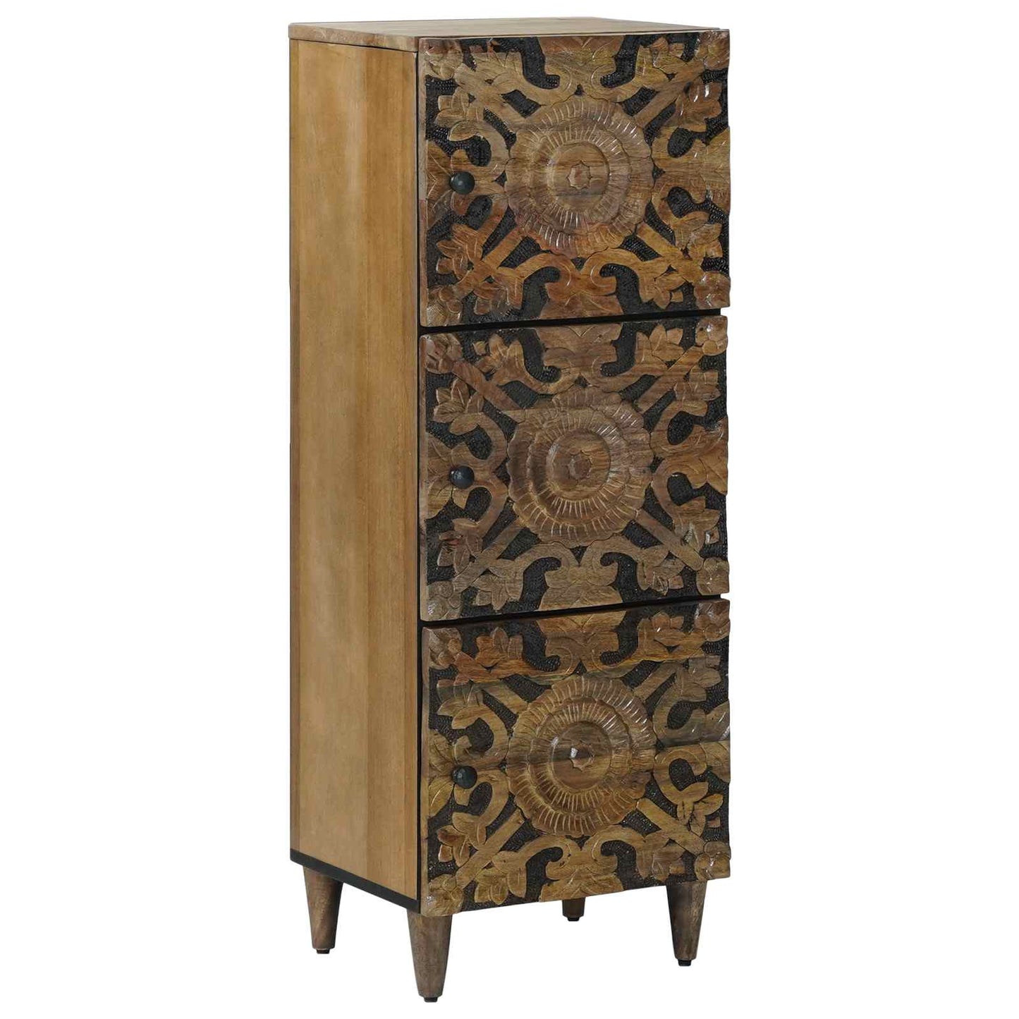 Mobile Alto Marrone 40 x 33,5 x 110 cm Legno di mango massello | homemem39