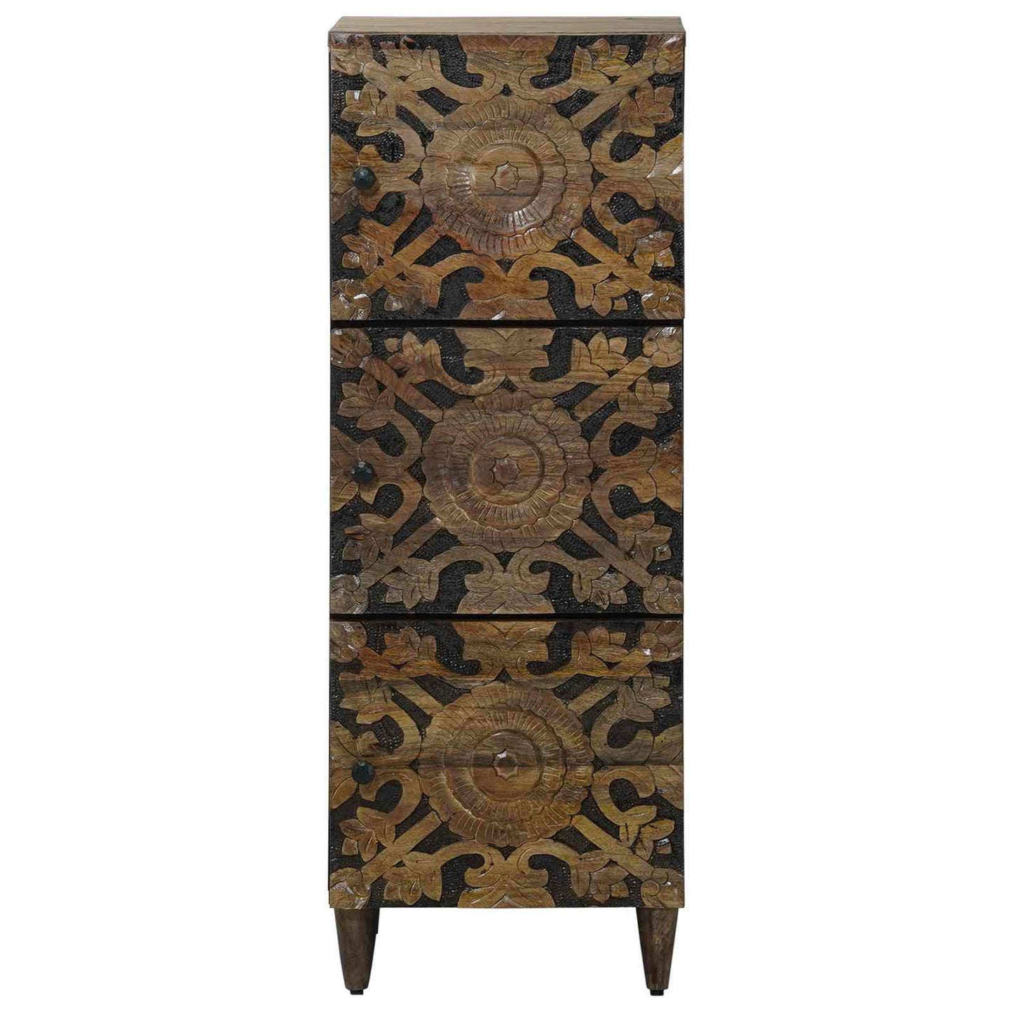 Mobile Alto Marrone 40 x 33,5 x 110 cm Legno di mango massello | homemem39