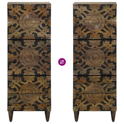 Mobile Alto Marrone 40 x 33,5 x 110 cm Legno di mango massello | homemem39