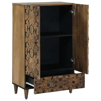Mobile Alto Marrone 60 x 33,5 x 100 cm Legno di mango massello