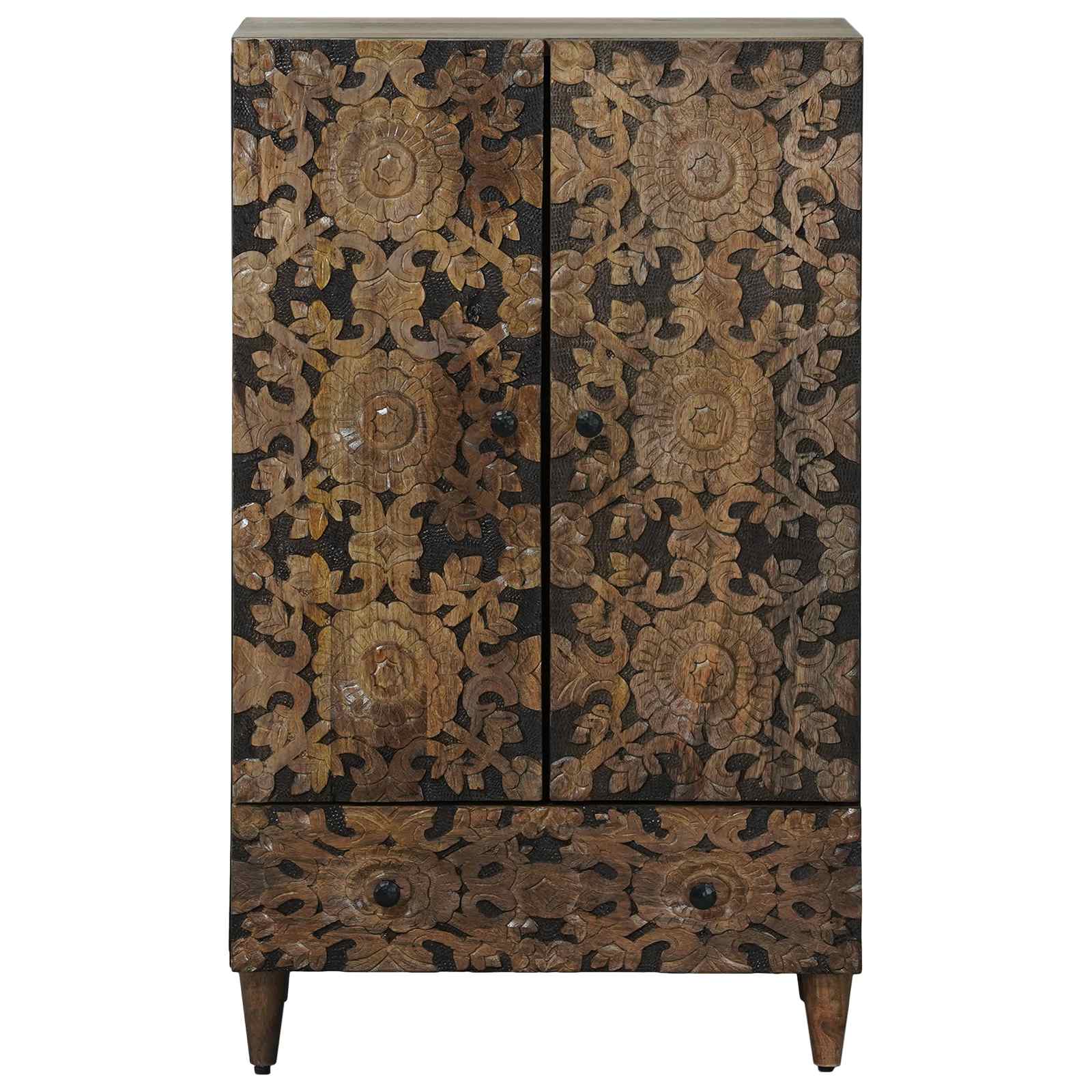Mobile Alto Marrone 60 x 33,5 x 100 cm Legno di mango massello | homemem39
