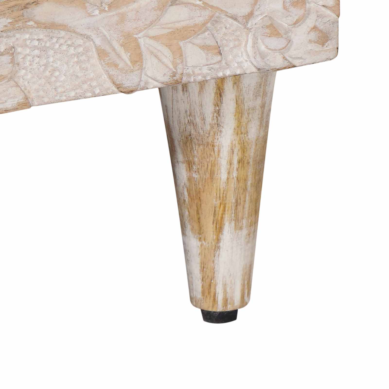 Mobile TV Bianco 70 x 33,5 x 46 cm Legno di mango massello | homemem39