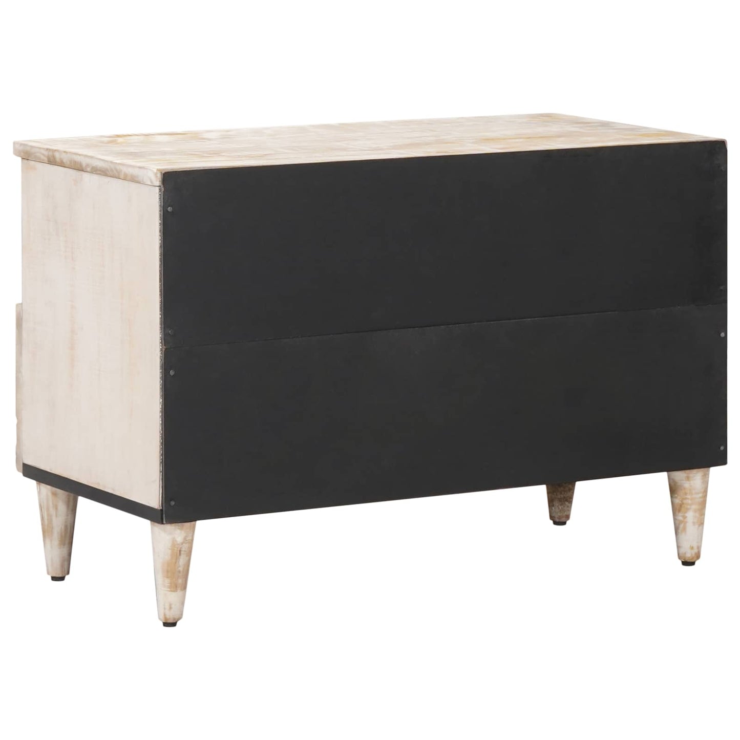 Mobile TV Bianco 70 x 33,5 x 46 cm Legno di mango massello | homemem39