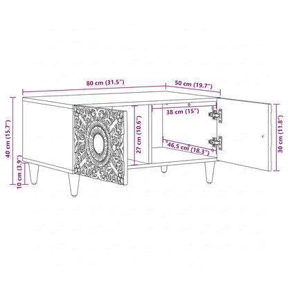 Tavolino da salotto Bianco 80 x 50 x 40 cm | homemem39