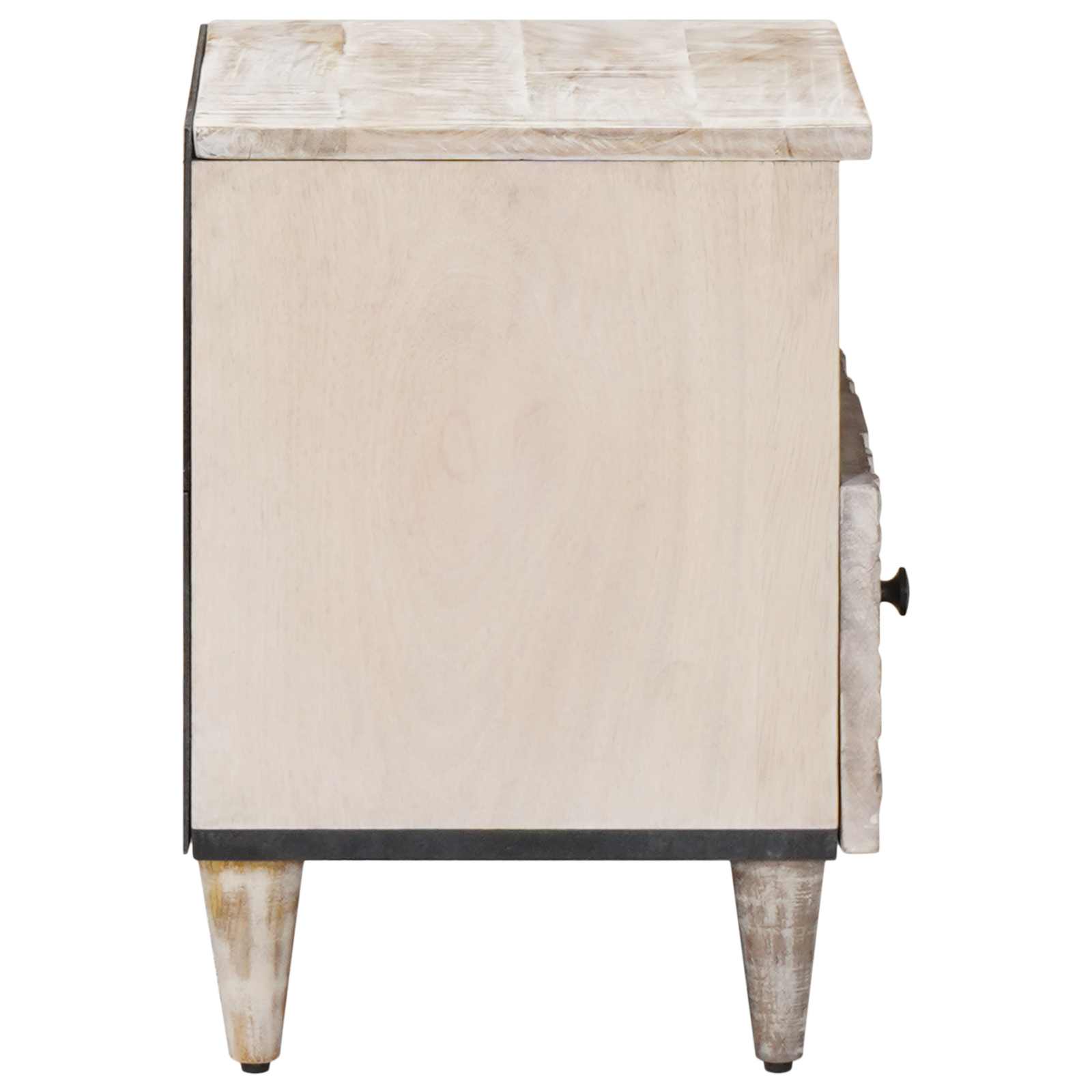 Mobiletto da Letto con cassetto Bianco 40 x 33 x 46 cm | homemem39