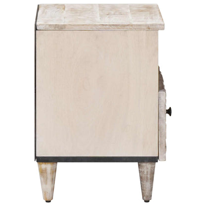 Mobiletto da Letto con cassetto Bianco 40 x 33 x 46 cm | homemem39