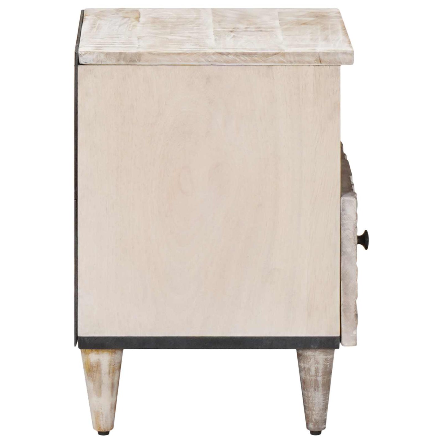 Mobiletto da Letto con cassetto 2 pcs Bianco 40 x 33 x 46 cm | homemem39