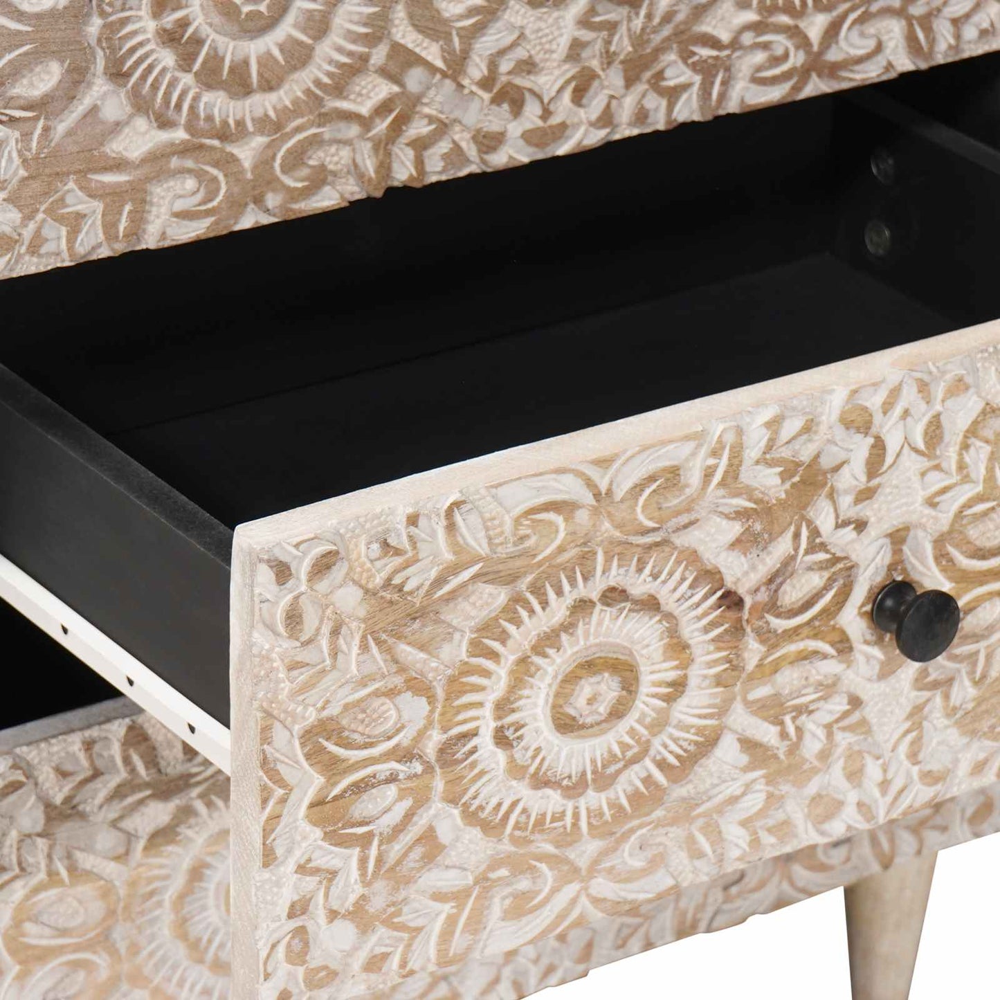 Mobiletto da Letto con cassetto Bianco 50 x 33 x 60 cm | homemem39