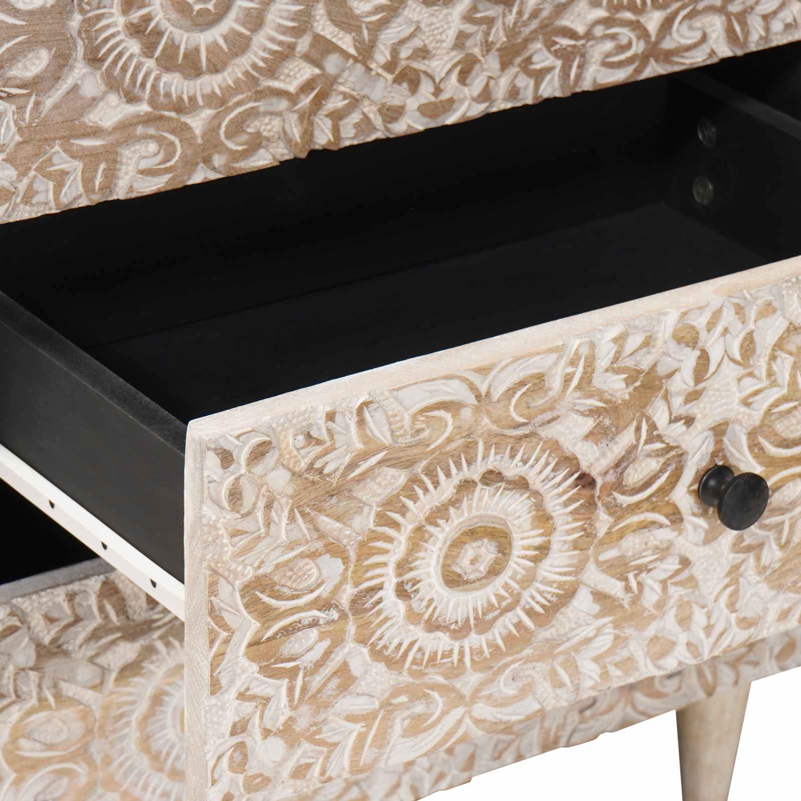 Mobiletto da Letto con cassetto Bianco 50 x 33 x 60 cm | homemem39