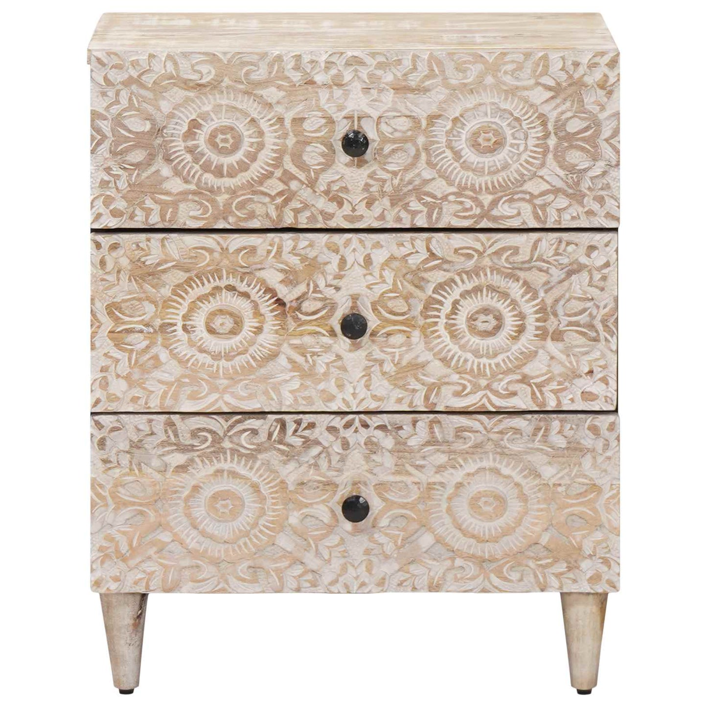 Mobiletto da Letto con cassetto Bianco 50 x 33 x 60 cm | homemem39