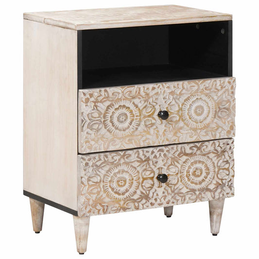 Mobiletto da Letto Bianco 50 x 33 x 60 cm - homemem39
