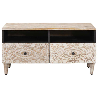 Tavolino da salotto con cassetto Bianco 80 x 54 x 40 cm | homemem39